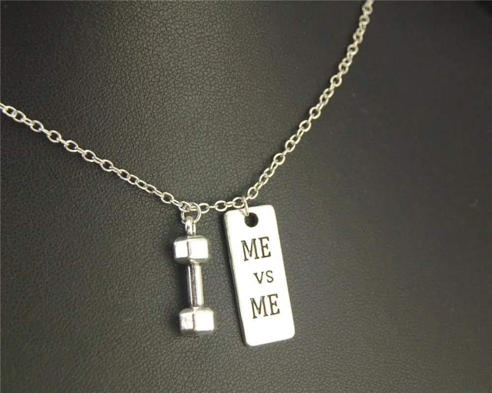 1 шт. ожерелье ME &amp Me для фитнеса тренажерного зала ожерелье-гантель подвеска