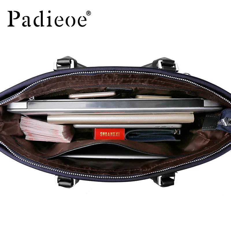 Padieoe Модные мужские портфели дизайнерские нейлоновые сумки на плечо для ноутбука