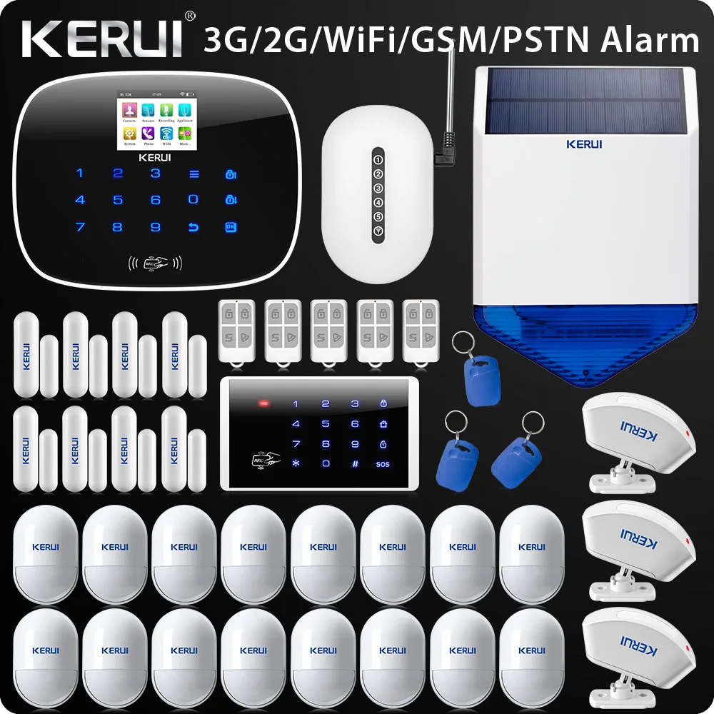 W193 3G 4G WIFI PSTN GSM домашняя система охранной сигнализации ЖК дисплей сенсорный экран