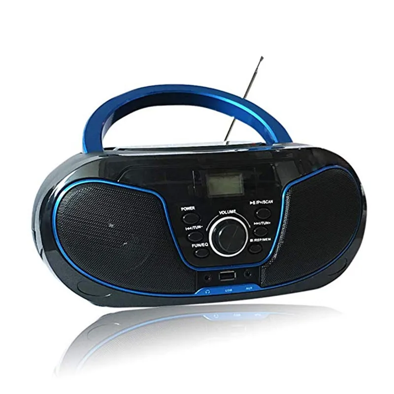 LONPOO CD плеер Bluetooth динамик Boombox AUX USB FM Радио беспроводной стерео портативный