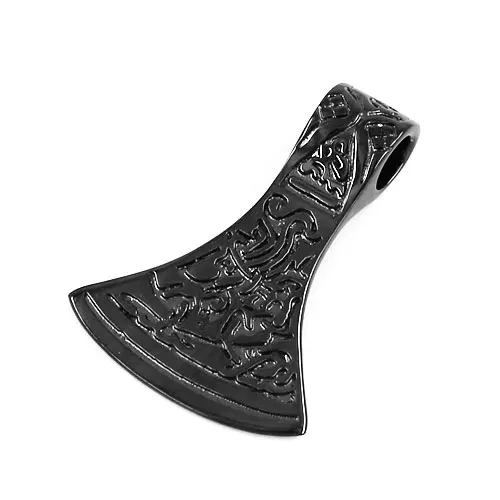 Norse Viking подвеска в виде топора ювелирные изделия из нержавеющей стали черный