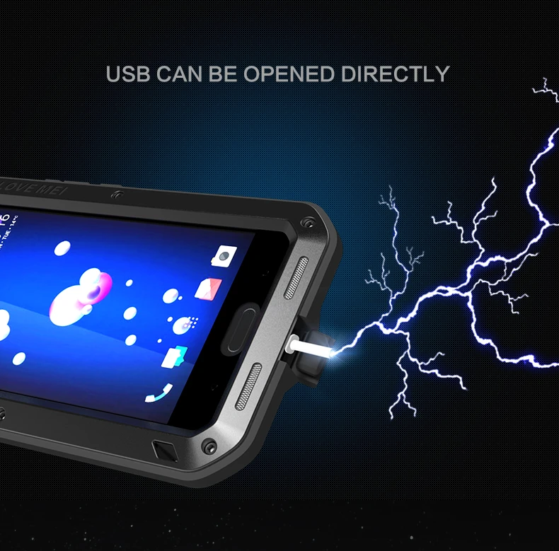 Waterproof Case For HTC U11 Original Hard Shockproof Aluminum Cases Luxury Brand Protection Phone Cover |