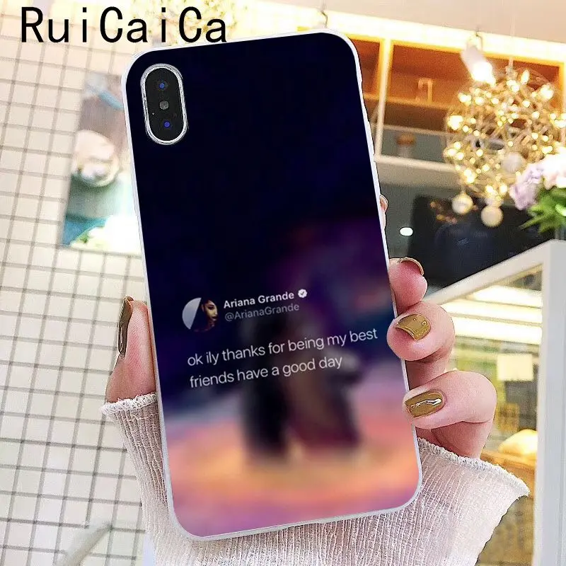 Ruicaica Ariana Grande God is a woman DIY печать рисунок чехол для телефона для iPhone 8 7 6 6S Plus X XS MAX 5 5S SE XR 10 Чехол