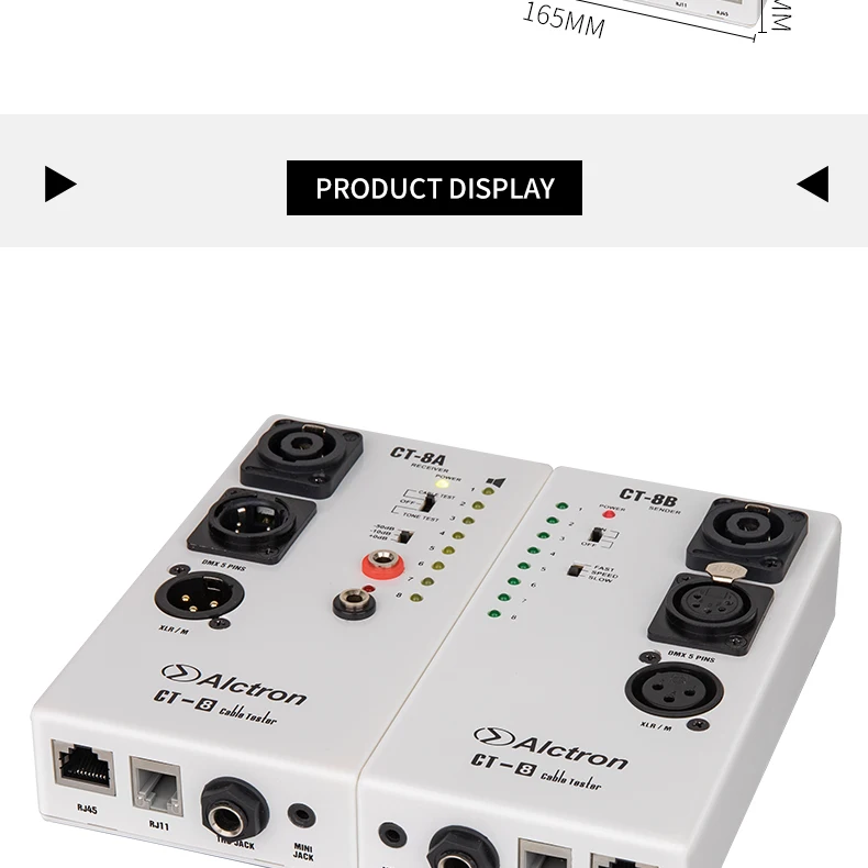 Alctron CT-8 Профессиональный Многоцелевой тестер аудио кабеля линии тестовый инструмент Инженерная проводка разделение тест
