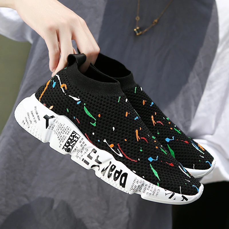 Кроссовки носки Weweya для мужчин и женщин Вулканизированная подошва теннисные