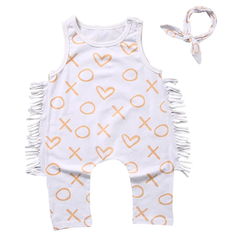 2017 комбинезон с принтом для новорожденных девочек и мальчиков одежда комплект