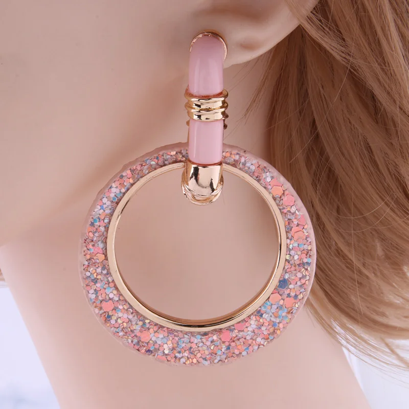 NeeFuWoFu обруч кольцо и серьги-клипсы полимерная Серьга для женщин кожаный ремешок