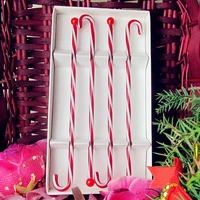 high quality lampworking christmas crutch shape reusable glass swizzle sticks clean creative mixing cocktail stirrers sticks set