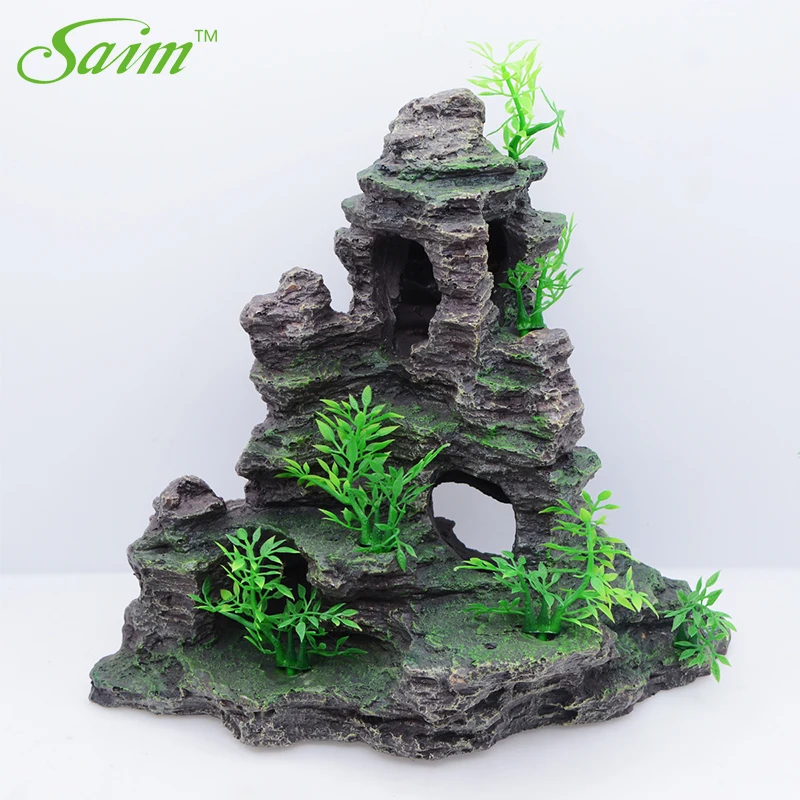 Каучуковые украшения для аквариума Saim горные рокеры с пещера аквариумные
