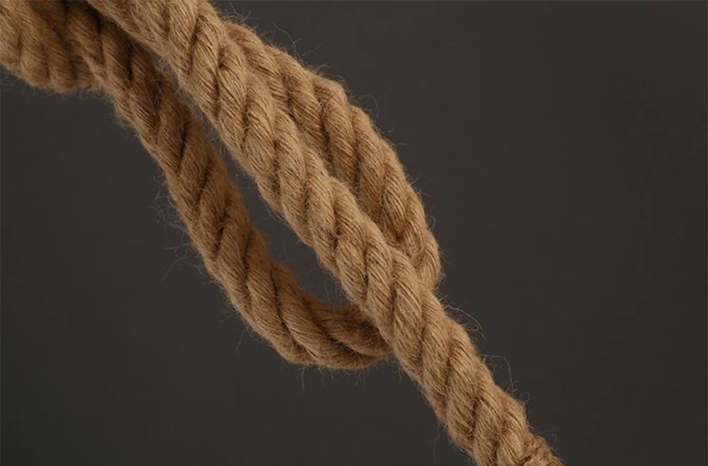 Винтажный подвесной светильник из пеньковой веревки AC90-260V E27 лофт креативная