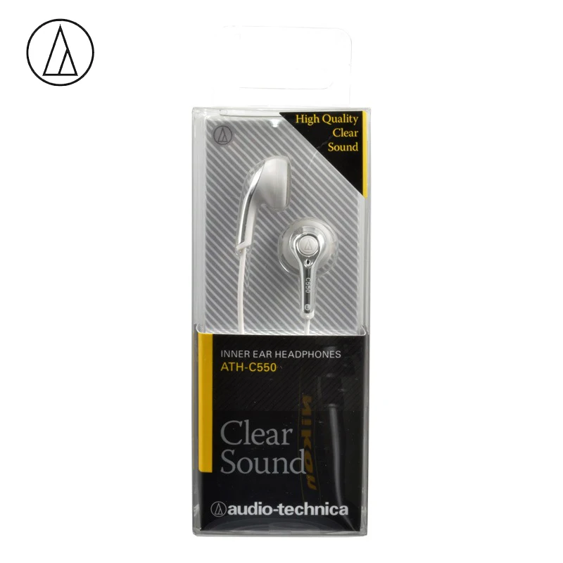 white Audio-Technica ATH-C550 проводные наушники с тремя полосами выравнивания музыки наушники совместимы с android классической версии - Цвет: white