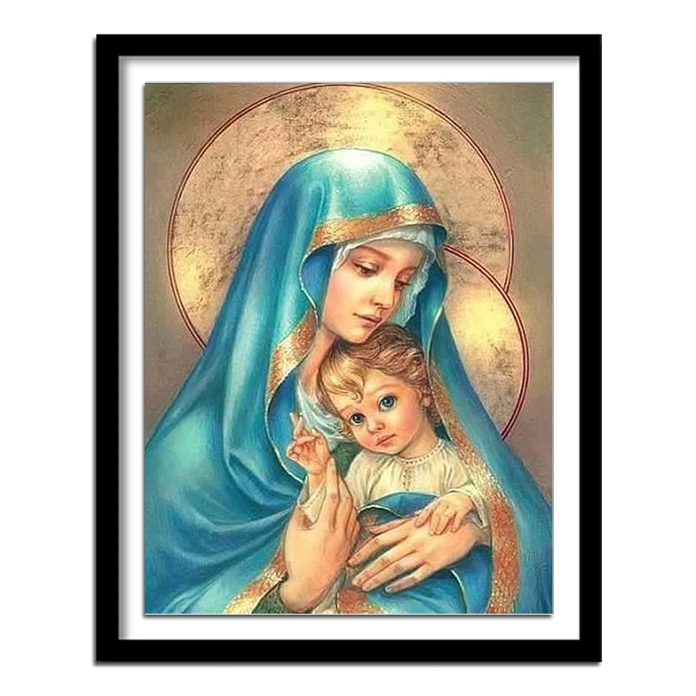 diamant painting 5d diy diamond full square Diamond embroidery religion nossa senhora round daimond | Дом и сад