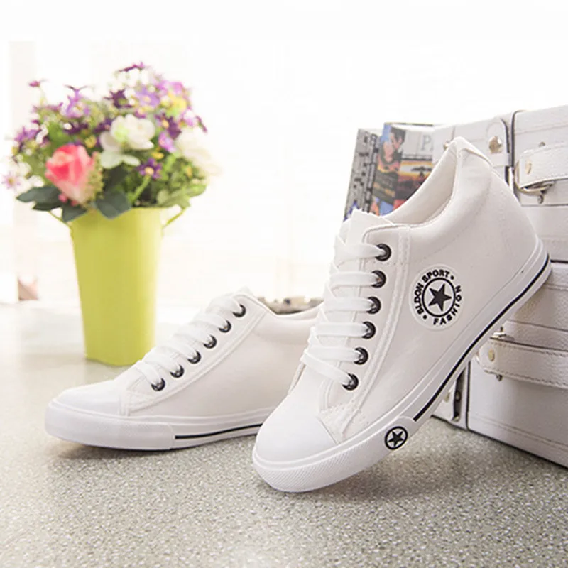 Women Wedge Canvas Shoes Woman Casual White Star Wedges Denim slip-on Zapatos Mujer Chaussure Femme Summer Flats | Обувь