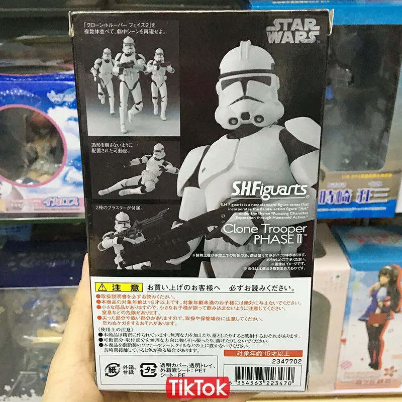 Звездные войны Клон Trooper Phase I II мультфильм игрушка фигурка Модель Кукла подарок - Цвет: With Color Box