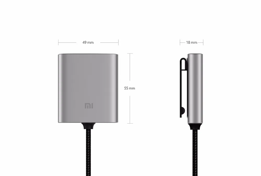 Xiaomi автомобильное зарядное устройство Быстрая версия расширенный набор аксессуаров USB-A+ USB-C двухпортовый Выход умный контроль температуры 1,8 м кабель