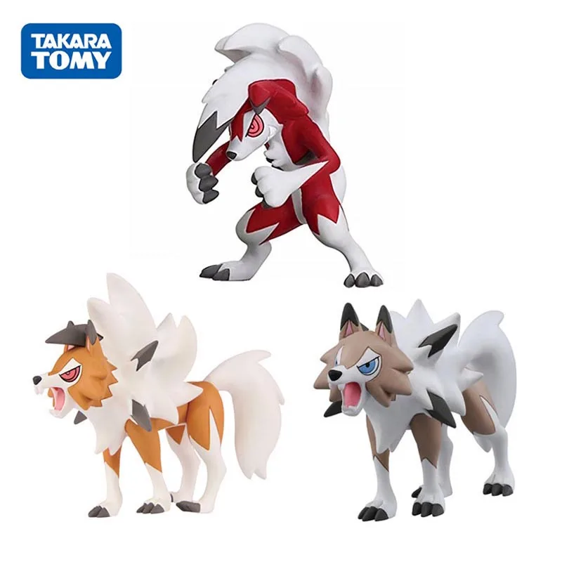 TAKARA TOMY Покемон Аниме солнце и луна Покемон Lycanroc Эволюция Фигурки игрушки Модель Коллекция экшн-игрушки подарки для детей