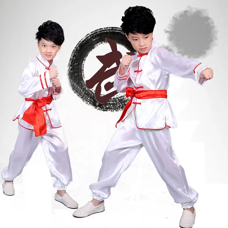 Tae Kwon Do Kids Wushu/Китайская традиционная одежда для мальчиков китайский костюм