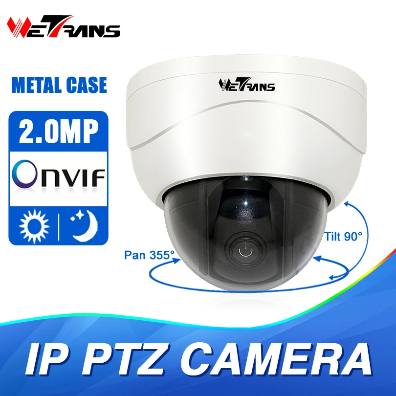 Мини Ip камера PTZ 1080 P Металлический Корпус Full HD 2.8 8 мм 3X зум Объектив 15 м Ик Ночного
