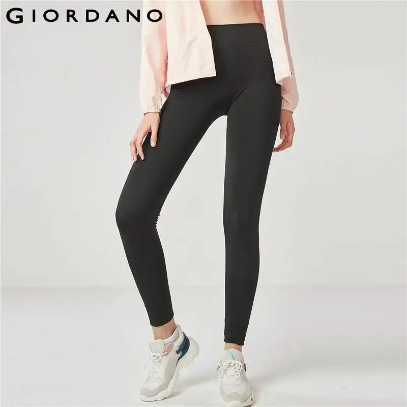 Джордано G движения Для женщин Leggingss лоскутное трикотажные леггинсы простой