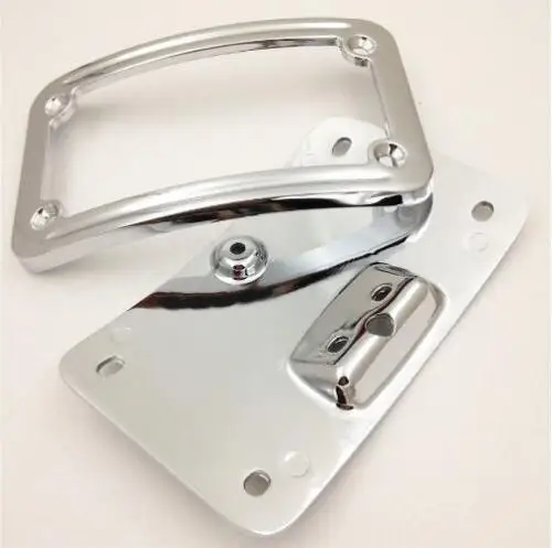 Curved Laydown Number License Plate Mounting Bracket Reflector For Harley Softail Deluxe FLSTN Springer Classic FLSTSC |