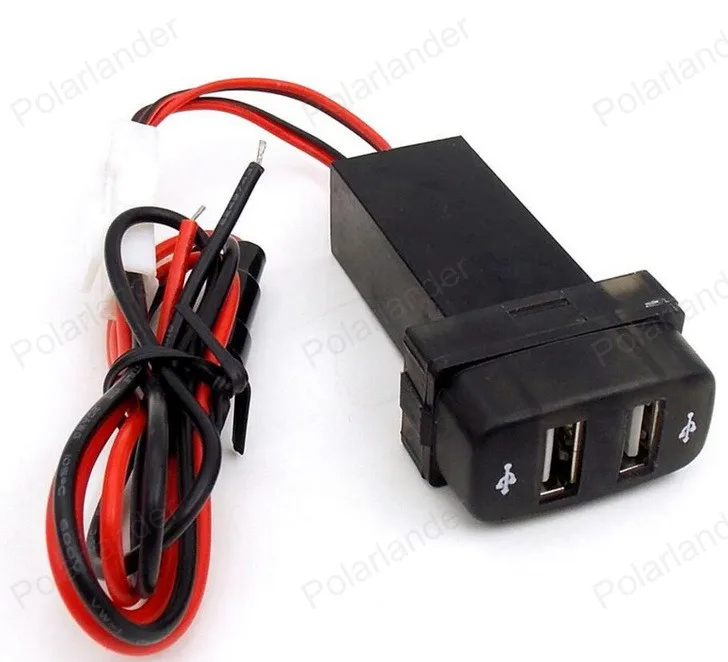 Двойной 2-портовый USB Адаптер 5В 2.1A автомобильный DC-DC Преобразователь мощности для