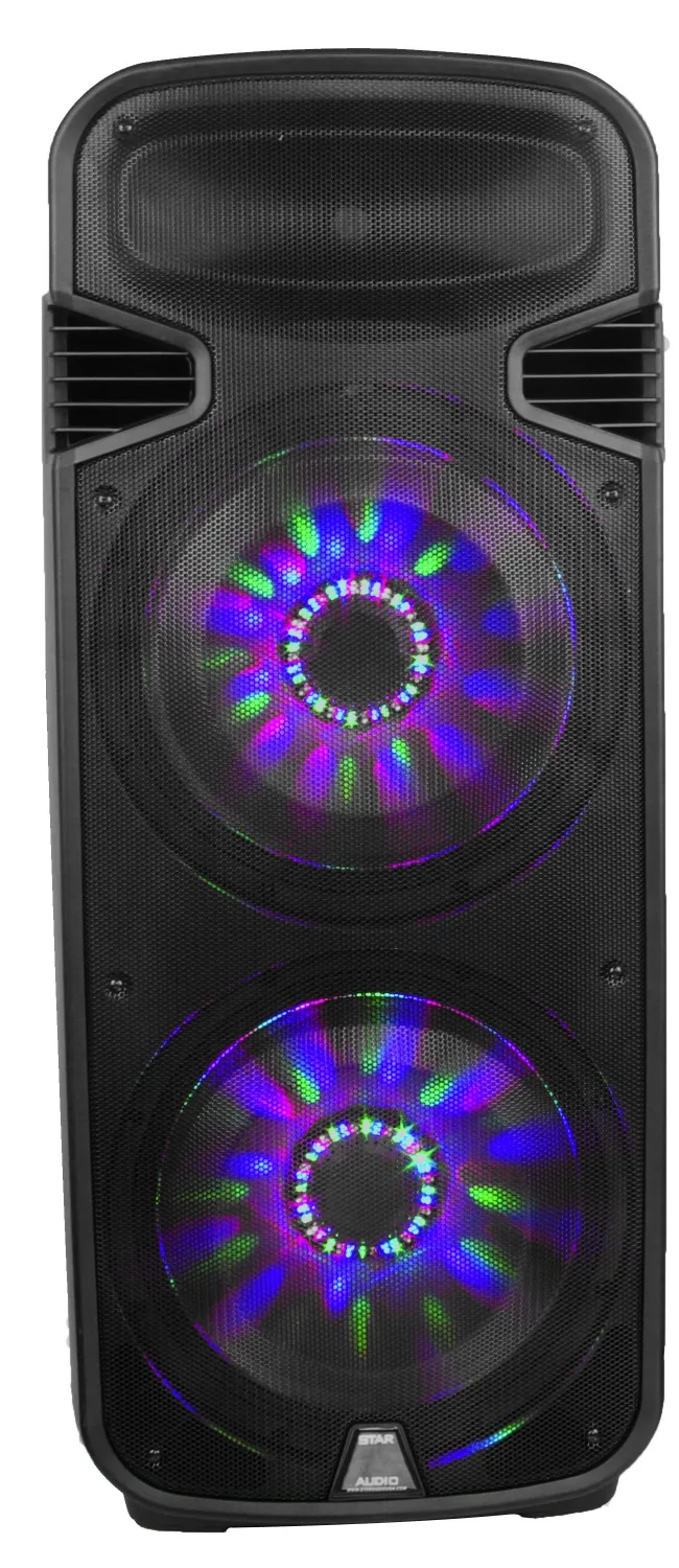 Staraudio Pro Dual 15 &quot4500 Вт DJ этап работает Активный USB SD FM BT Динамик/свет 2ch беспроводной