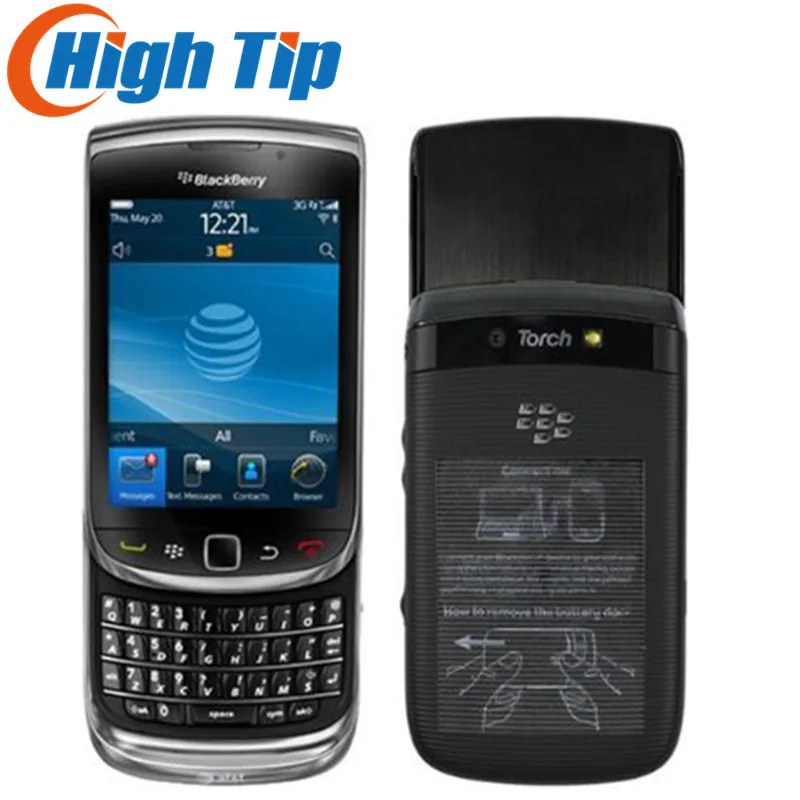 Самый дешевый оригинальный 9800 разблокированный Blackberry фонарь GPS WIFI 3G мобильный