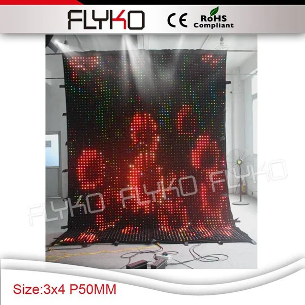 Комнатный полноцветный светодиодный настенный видеоэкран P5 для концертов и