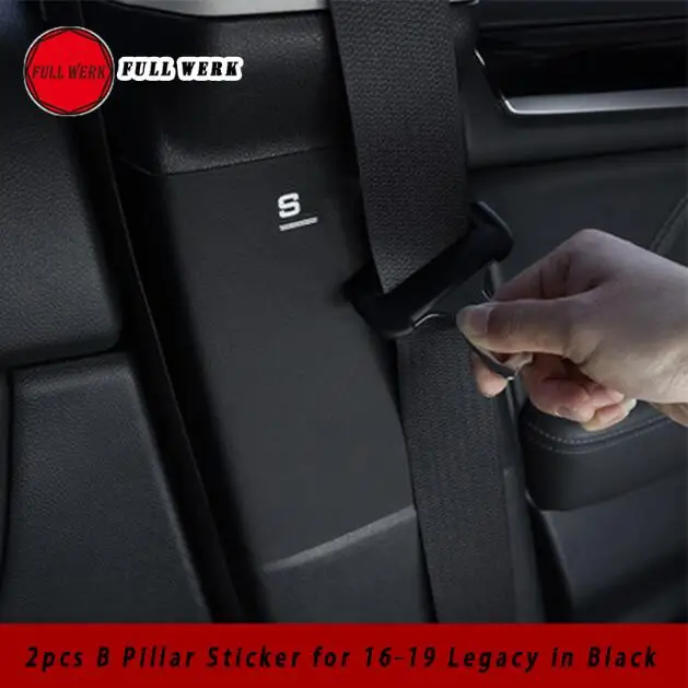 Black 16-19 Legacy 2 шт. кожаный чехол B столб Наклейка защитная наклейка для Subaru XV 18-19 Outback 15-19 Legacy 16-19 автомобильные аксессуары для интерьера - Название цвета: Black 16-19 Legacy