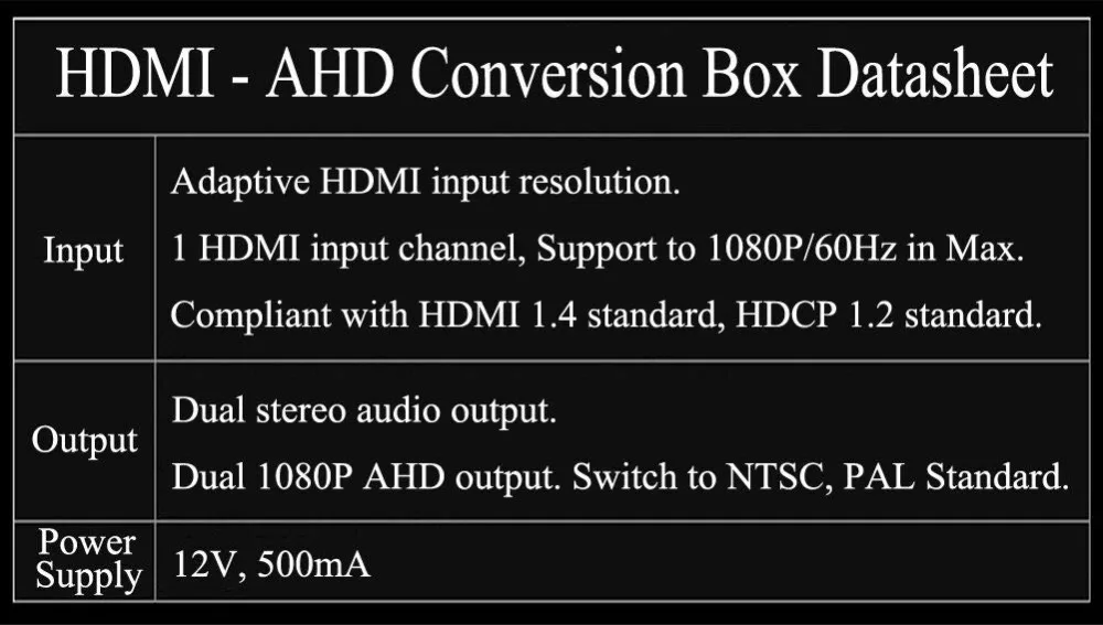 HDMI к 1080P AHD конвертер двойной выход и стерео аудио выход|Карты видео- ТВ-тюнеров| |
