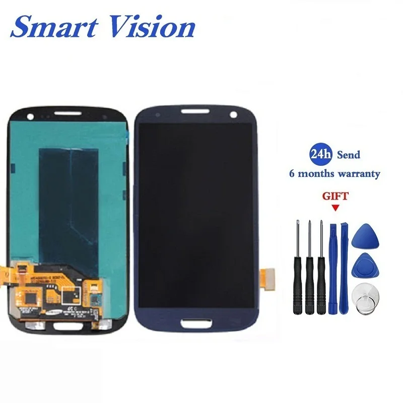 ЖК дисплей Super AMOLED с сенсорным экраном и дигитайзером в сборе для Samsung Galaxy S III S3 i9300