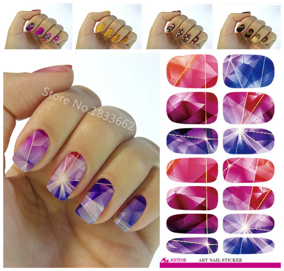 K617 Новая мода вода передача фольги ногтей наклейки все виды nail art дизайн шаблоны
