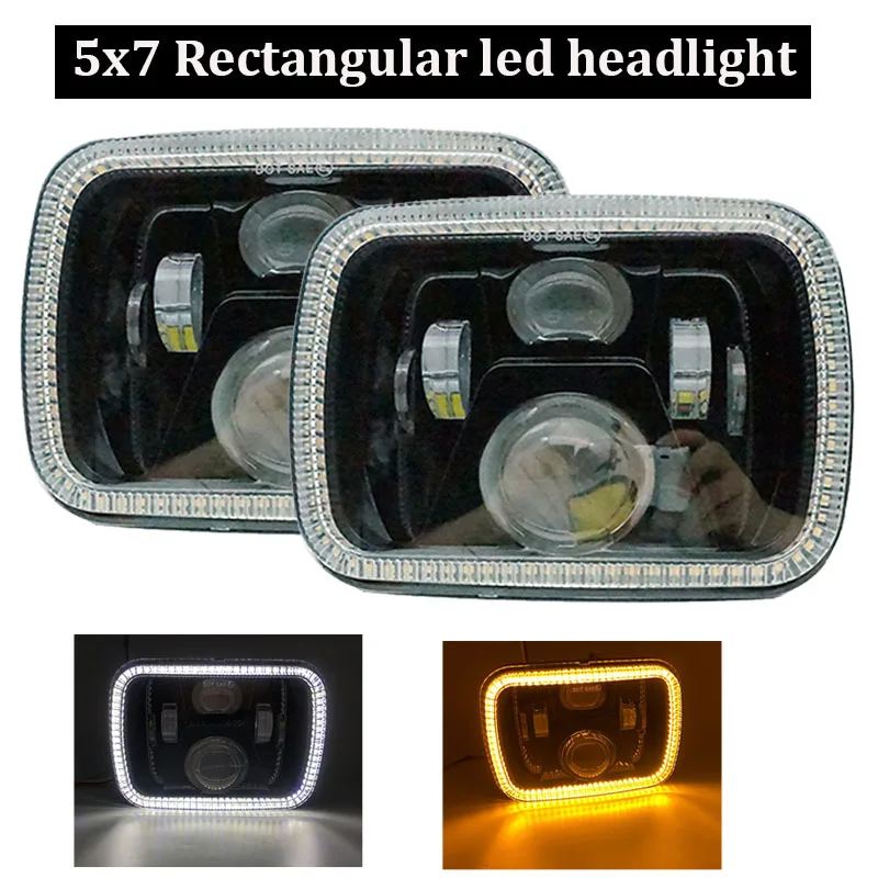Светодиодный прожектор для Jeep Wrangler GMC Savana Safari Ford Chevrolet H6014 H6052 H6054 5x7 дюймов|Фара