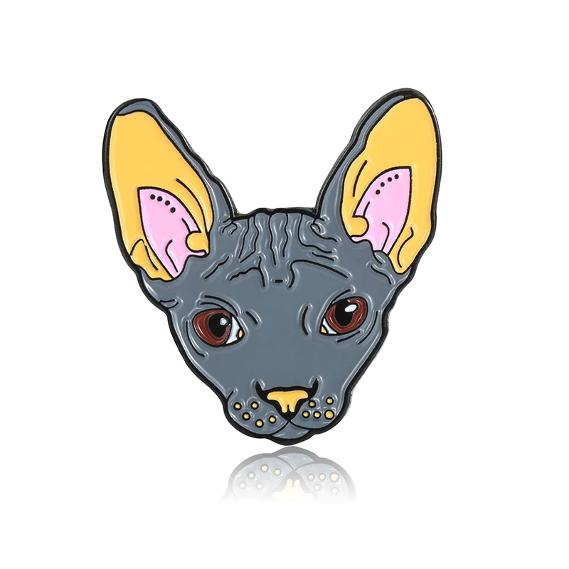 

Sphynx Cat Animal Enamel Pin Badge for Women Brooches Metal