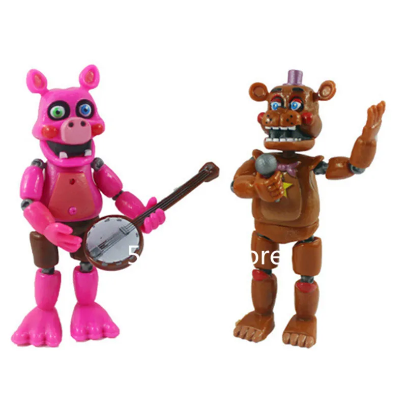 6 шт./компл. с рисунком персонажей из игры «пять ночей в Фредди» «Five Nights At Freddy's», «пять ночей игрушек Фредди fazbears пиццерия симулятор Ver Фокси» из мультфильма для мальчика, Чика, легкий и вместительный Длинный кошелек подвижные суставы куклы детские игрушки