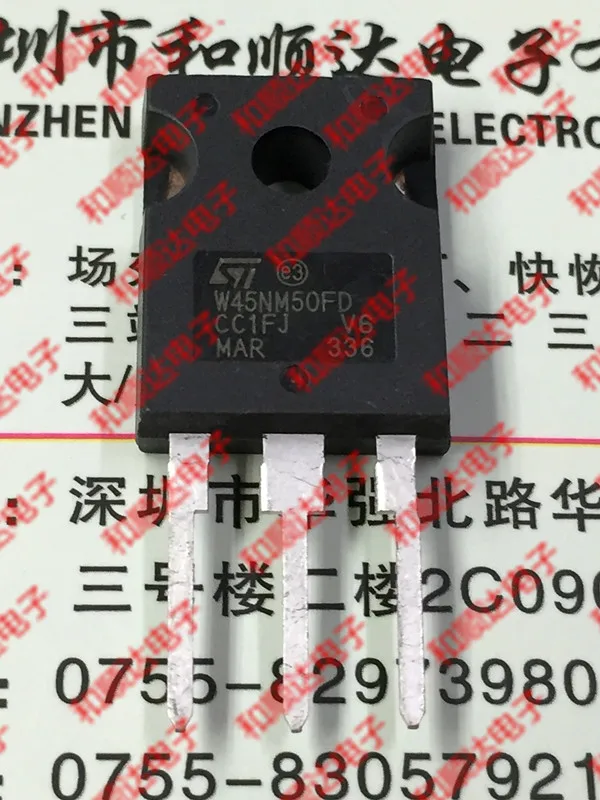 Оригинальный Новый 3 шт./STW45NM50FD W45NM50FD TO-247 500V45A TO247 | Электронные компоненты и