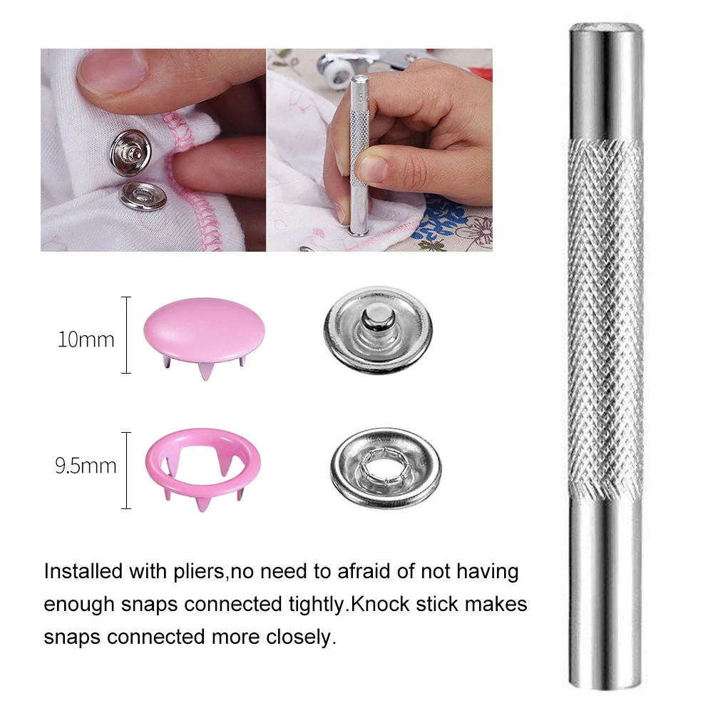 Urijk DIY 200 шт латунные кнопки крепежа и оснастки плоскогубцы Набор для шитья Крафта