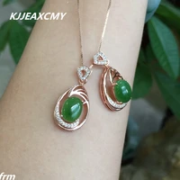 kjjeaxcmy boutique jewelrynatural hetian biyu female pendant wholesale 925 silver wholesale ice color beautifu newl
