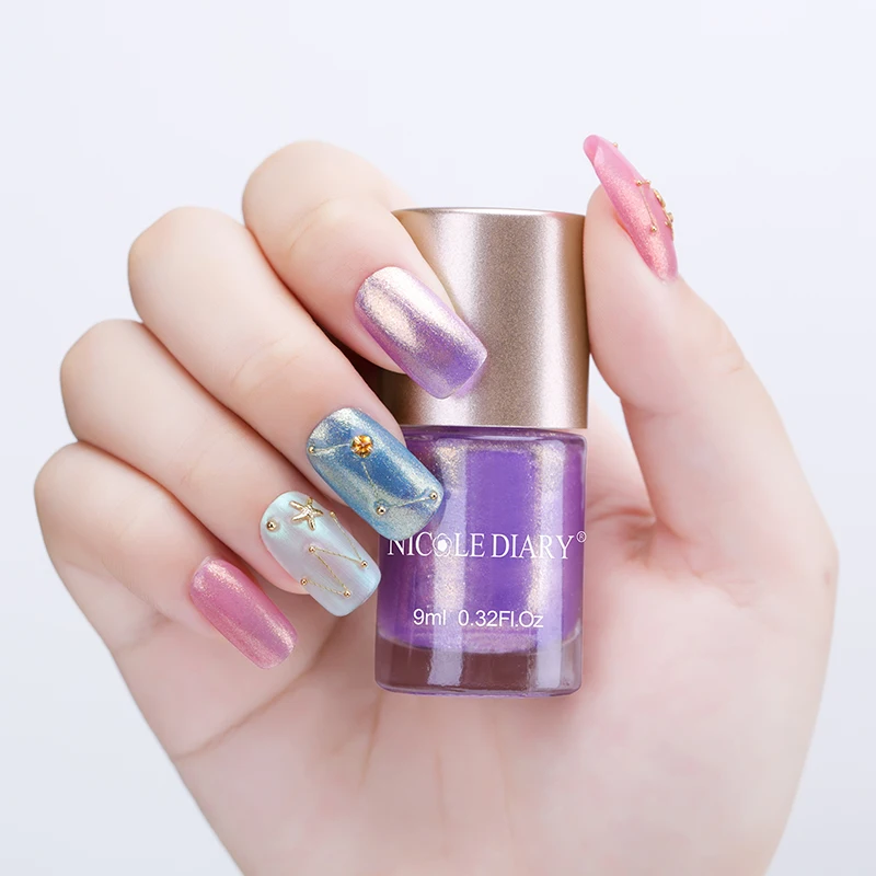 NICOLE DIARY Pearl Series Nail Polish 9ml Water Based Art varnish Varnish 10 Colors | Красота и здоровье
