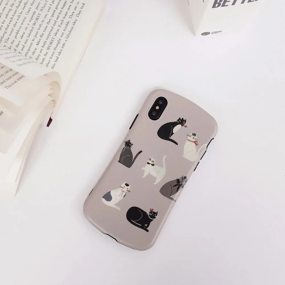 ORYKSZ Винтажный чехол для телефона с рисунком кота из мультфильма iphone X XR XS Max 8 7 6S Plus