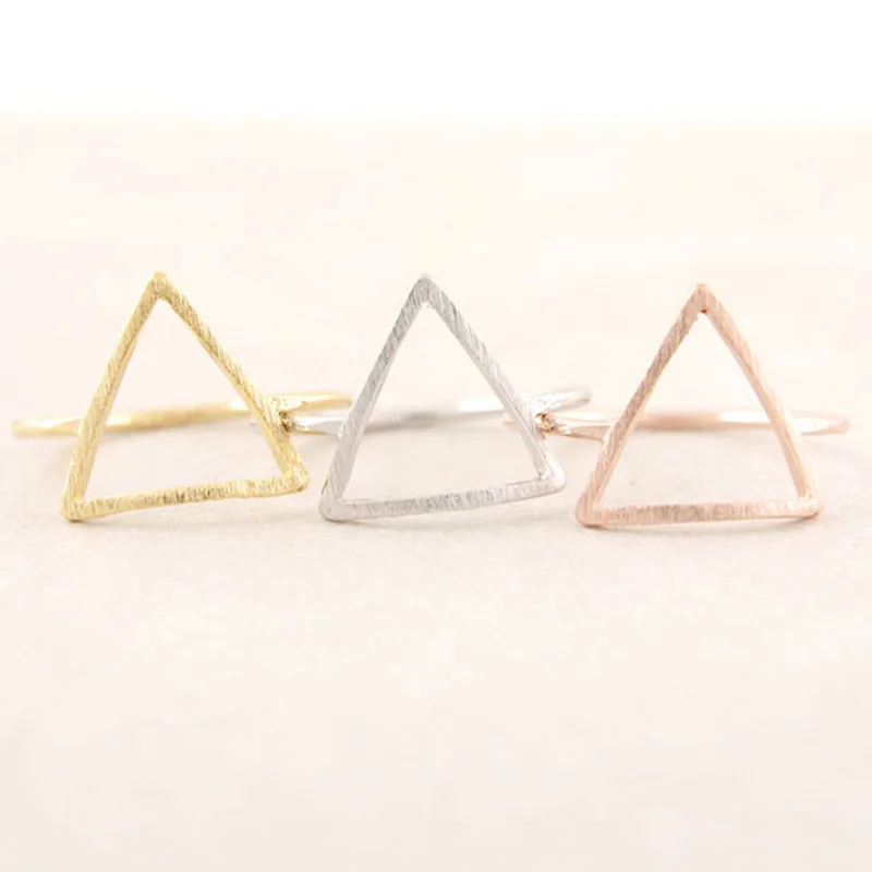 Wholesale 30pcs/lot Arc Triangle Ring Minimalist Geometric Rings For Men Women Geeks Party Jewelry Can Mix Color | Украшения и