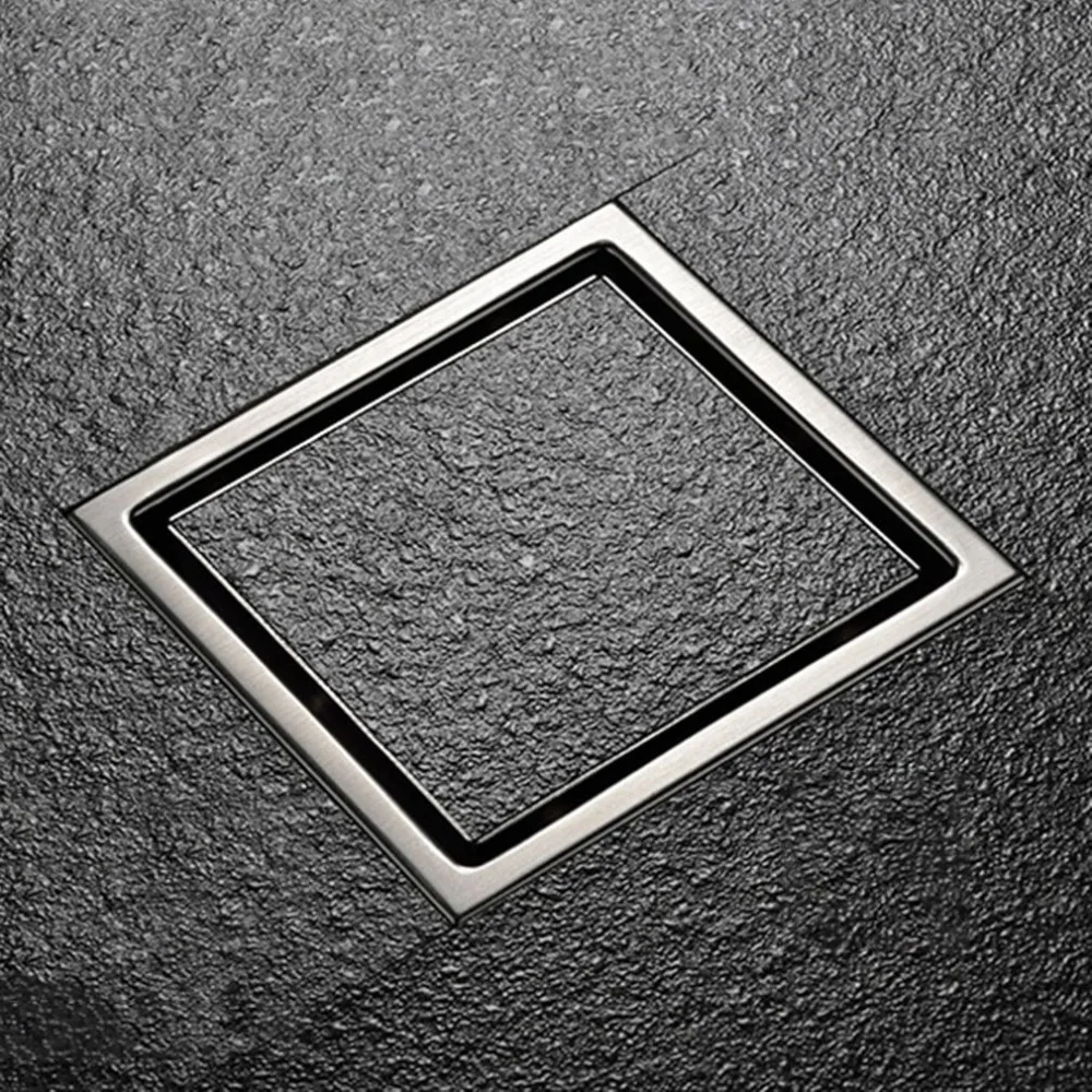 Floor Drain Cover Bathroom Odor-resistant Square Shape Stainless Steel Shower Grate Linear | Обустройство дома