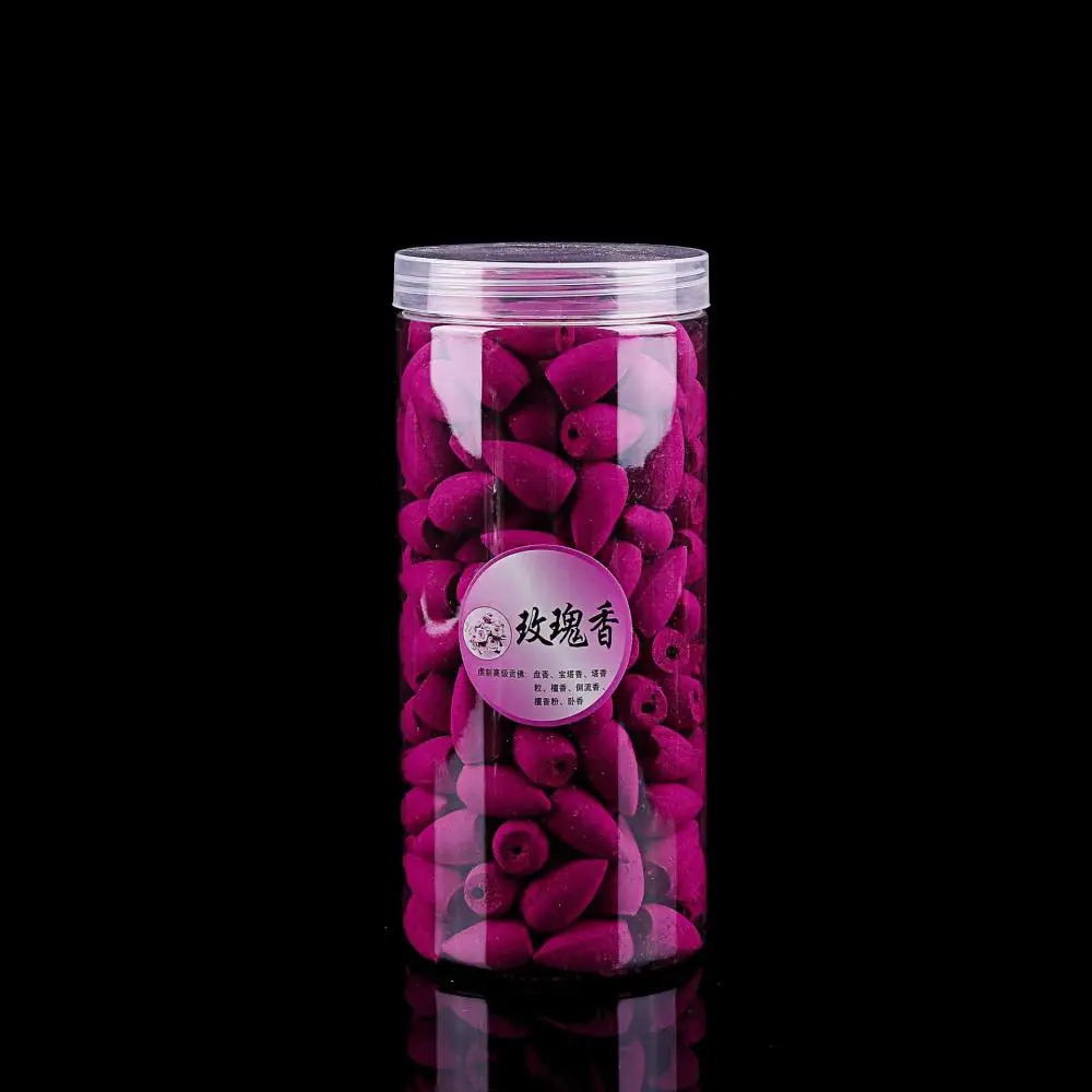rose scent 200 шт./кор. башня для благовоний прозрачная бутылка посылка аромат натуральный дыма курильница для благовоний конусов полые благовония в виде конуса сандалового дерева розы - Аромат: rose scent
