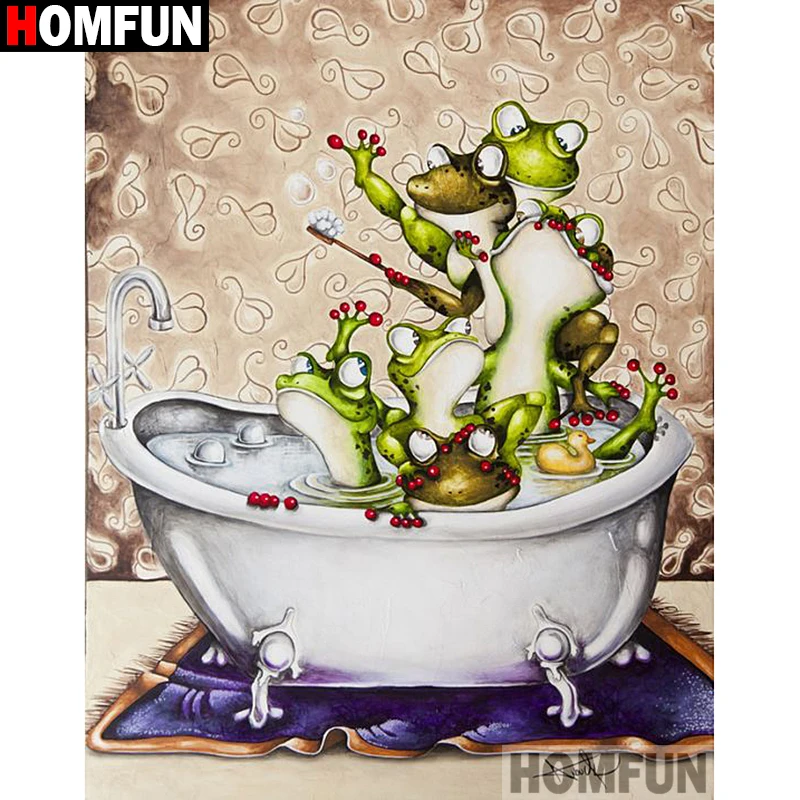 

Алмазная живопись HOMFUN «лягушка», картина из квадратных/круглых страз «сделай сам», вышивка крестиком, домашний декор, подарок, A00635