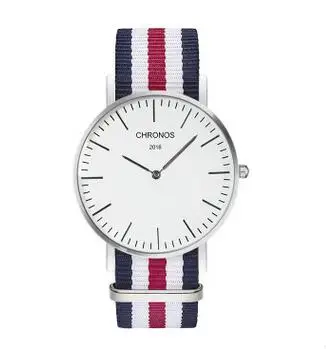 CH0112 Новые часы CHRONOS ультра тонкие кварцевые наручные часы с простой нейлоновой лентой модные ручные часы для мужчин женщин Relogio Masculino - Цвет: CH0112