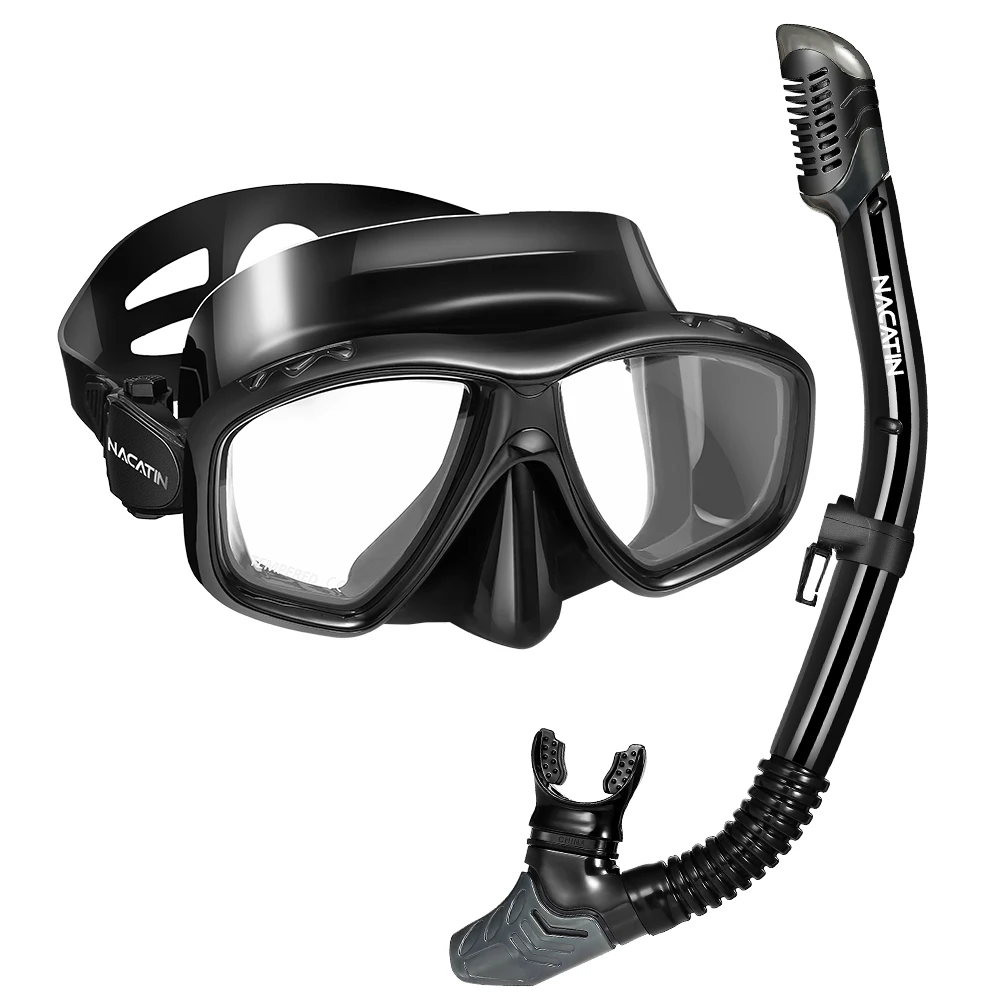 NACATIN полумаска для дайвинга складной сливной клапан двойная линза низкая