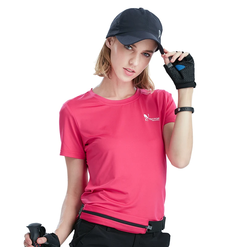 Женская быстросохнущая футболка Tectop уличная с короткими рукавами для весны и