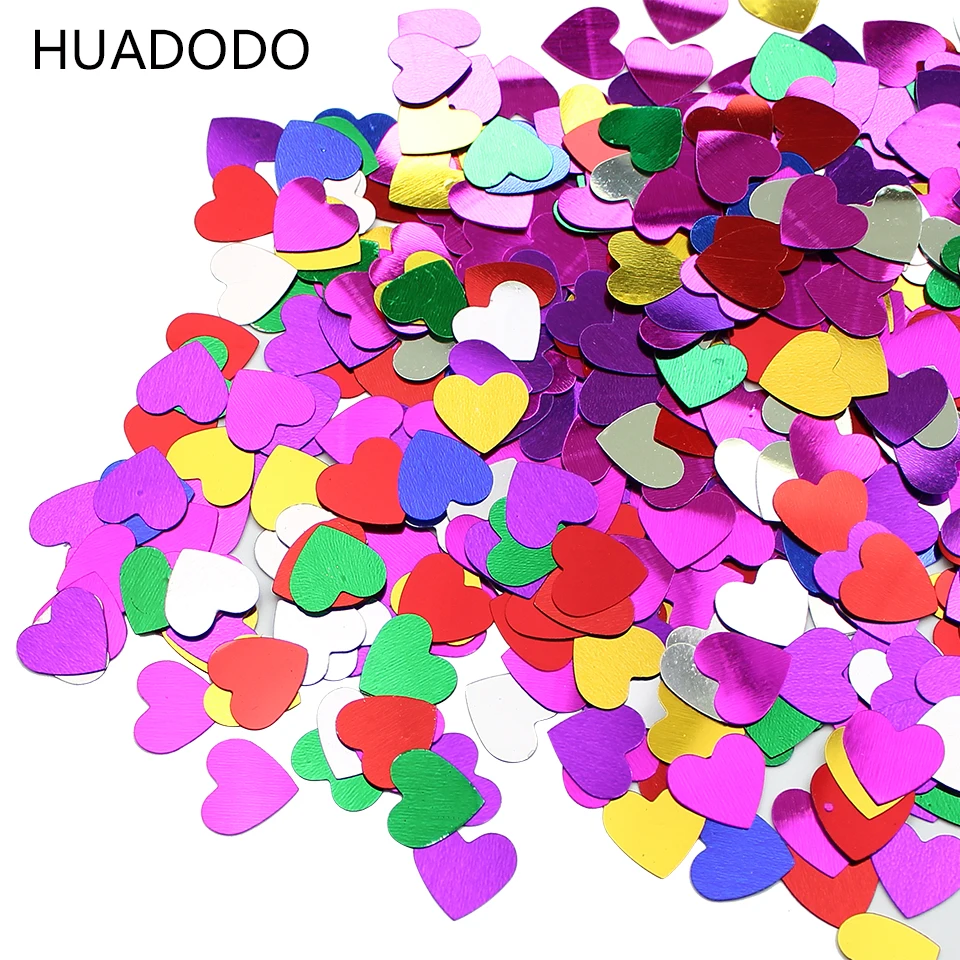 HUADODO 30 г/пакет цветные конфетти в форме сердца разброс стола для свадьбы дня