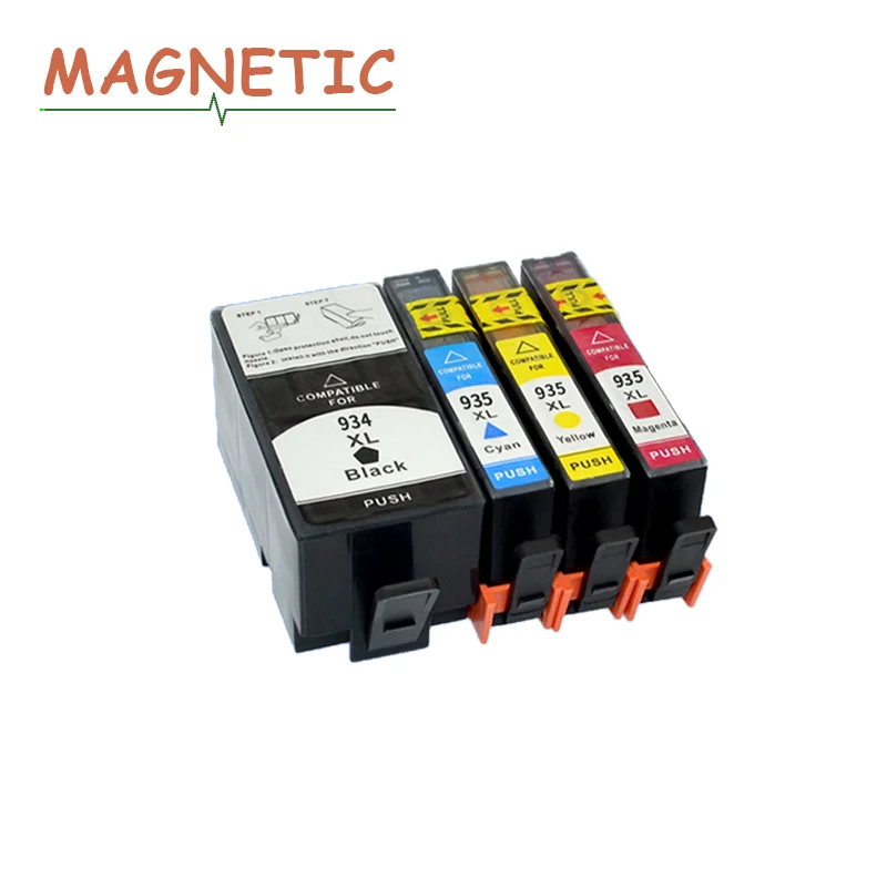 4 шт. Магнитная совместимые картриджи для HP 934 935 XL Officejet pro 6230 6830 6835 6812 6815 6820