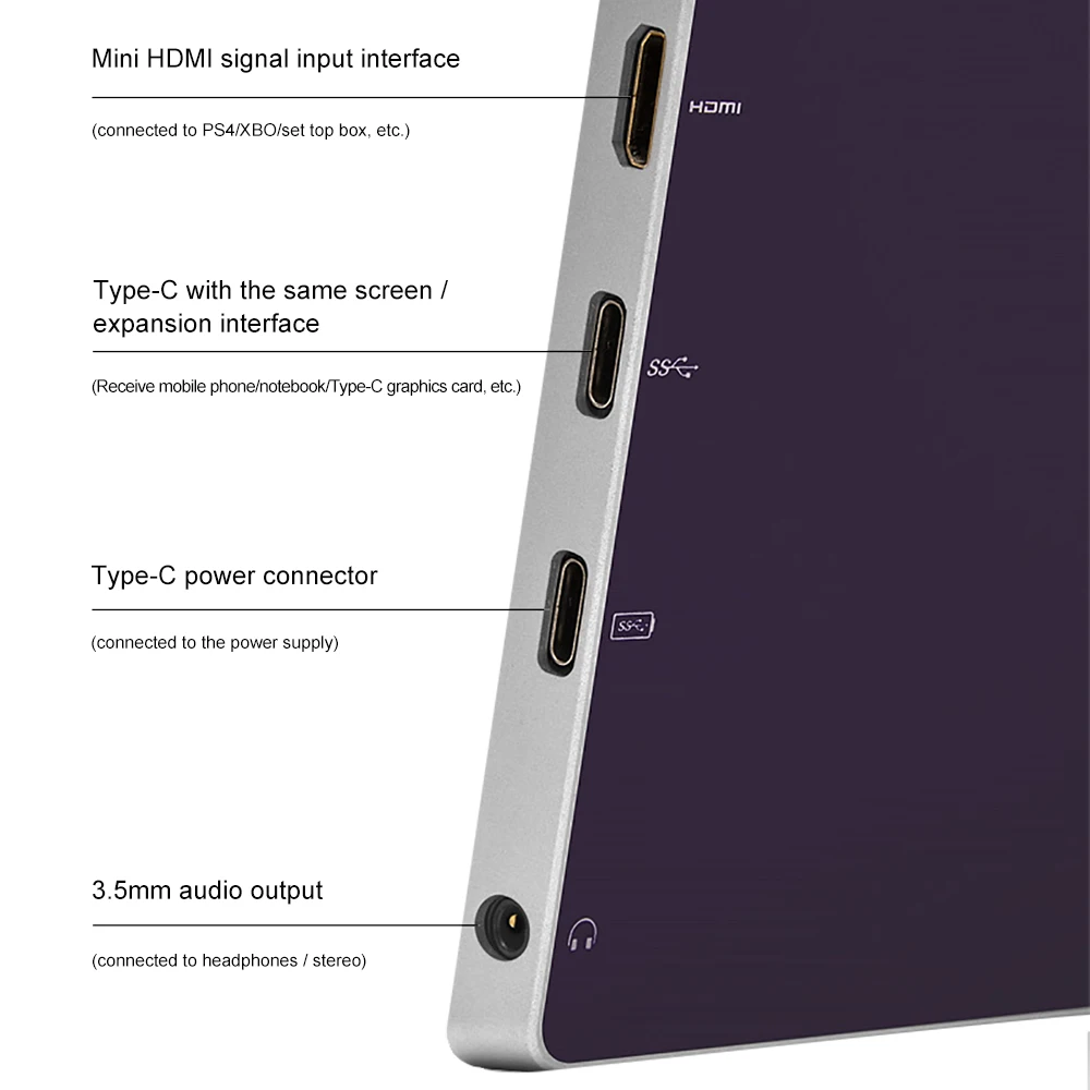 Портативный монитор для ноутбука 15 6 &quot4K IPS FHD TYPE C HDMI1080P USB компьютер с сенсорным